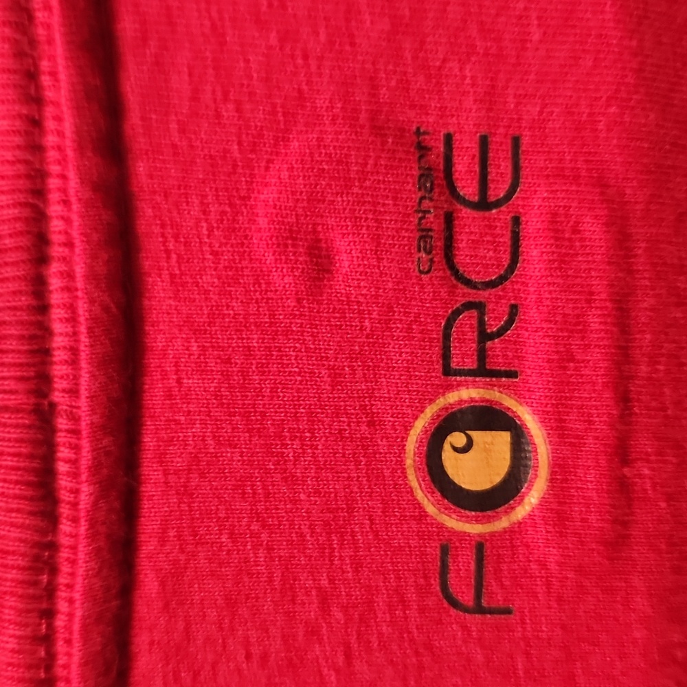 Carhartt Relaxed Fit Men's Sz 2XL Bold Red Long Sleeve T-shirt - Picture 7 of 8